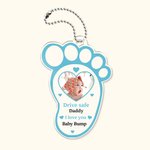 Gepersonaliseerde Drive Safe Baby Voetafdruk Multi-color Acryl Autospiegel Hanger Accessoires met Babyfoto Moederdag Vaderdag Cadeau voor Mama Papa