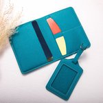 Gepersonaliseerd golfthema aquarel geboortebloem lederen paspoorthouder bagagelabelset met naam reisaccessoires verjaardagscadeau voor golfliefhebbers
