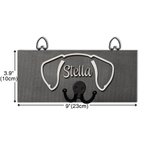 Gepersonaliseerde houten honden oren riem houder met naam en haak muur decoratie verjaardag housewarming cadeau voor hondenliefhebber