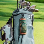 Sac Balle de Golf en Cuir PU Personnalisé avec Monogramme et Set Coupe-Cigares Humidificateur Cadeau Fête des Pères pour Amateurs de Golf