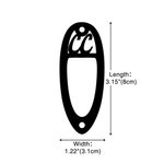 Personalised Oval Guitar Jack Socket Plate with Engraved Letters and 2 Screws Musical Instrument Accessory Gift for Guitar Lovers