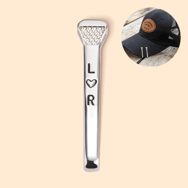 Personalised Western Horseshoe Nail Hat Clip Engraved with Letters Hat Accessory Gift for Horse Lover