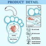 Gepersonaliseerde Drive Safe Baby Voetafdruk Multi-color Acryl Autospiegel Hanger Accessoires met Babyfoto Moederdag Vaderdag Cadeau voor Mama Papa