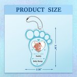 Gepersonaliseerde Drive Safe Baby Voetafdruk Multi-color Acryl Autospiegel Hanger Accessoires met Babyfoto Moederdag Vaderdag Cadeau voor Mama Papa