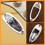 Personalised Oval Guitar Jack Socket Plate with Engraved Letters and 2 Screws Musical Instrument Accessory Gift for Guitar Lovers