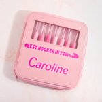 Personalized Pink Ergonomic Name Crochet Hooks 8 Pcs Set with Storage Case for Arthritic Hands Birthday Gift for Crochet Lovers