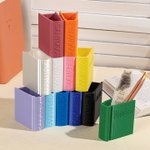 Personalized 3D Printed Book Shaped Pencil Bookmark Holder Multicolour Bookself Decoration Birthday Gift for Bookworm Book Lover
