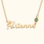 Personalisierte Western Cowboy Stil Birthstone Halskette mit Namen Jahrestag Geburtstag Geschenk für sie