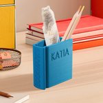 Personalized 3D Printed Book Shaped Pencil Bookmark Holder Multicolour Bookself Decoration Birthday Gift for Bookworm Book Lover