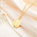 Gepersonaliseerde hoefijzer ovale hanger ketting met gegraveerde naam Lucky Charm sieraden verjaardag verjaardagscadeau voor vrouw meisje paard liefhe