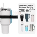 Sac à Bouteille Personnalisé avec Nom Pochette à Motif Nœud Papillon pour Bouteille Gobelet Boucle Réglable Cadeau pour Amateur de Sport