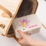 Personalised Large Capacity Pencil Bow-knot Jewellery Box with Name Graduation Teacher's Day Gratitude Gift for Teacher
