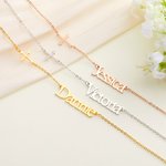 Personalized Minimalist Sideway Cross Necklace with Name Religious Jewellery Christening Baptism Birthday Gift for Her