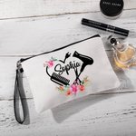 Personalized Floral Hairstylist Makeup Bag with Name Birthday Gift for Hairdresser Barber