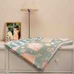 Personalized Retro Flower Pickleball Paddles Soft Blanket with Name Birthday Christmas Gift for Pickleball Lover