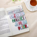 Set di 2 segnalibri magnetici personalizzati con bolle d'aria e lettere floreali regalo di ritorno a scuola per insegnanti e amanti dei libri