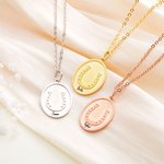 Gepersonaliseerde hoefijzer ovale hanger ketting met gegraveerde naam Lucky Charm sieraden verjaardag verjaardagscadeau voor vrouw meisje paard liefhe