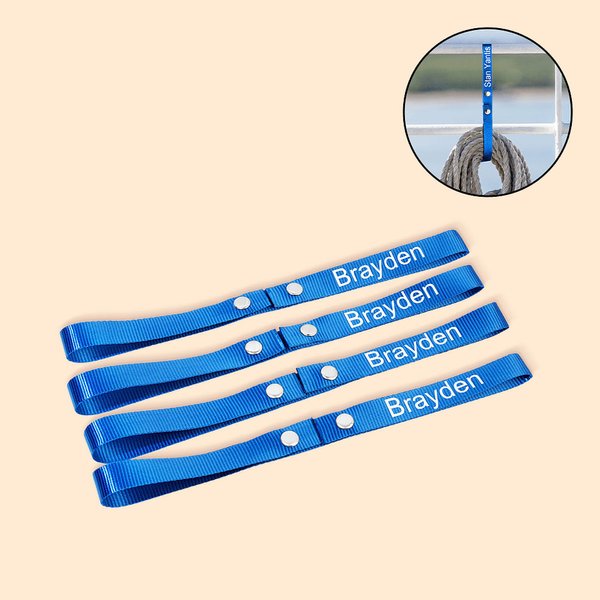 Personalized Boat Accessories Boat Straps Set of 4 with Name Father's Day Anniversary Gift for Dad Grandpa