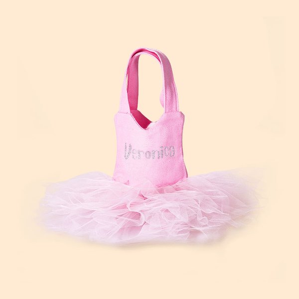 Sac Fourre-tout de Tutu Personnalisé avec Nom Cadeau d'Anniversaire pour les Amoureux de la Danse Classique Ballerine