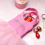 Sac Fourre-tout de Tutu Personnalisé avec Nom Cadeau d'Anniversaire pour les Amoureux de la Danse Classique Ballerine