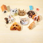 Broche en Acrylique Personnalisée avec Portrait d'Animal de Compagnie Cadeau d'Anniversaire pour les Amoureux des Animaux de Compagnie