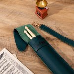 Personalized Multicolor Portable Leather Drumstick Bag with 1-2 Names and Detachable Wrist Strap Music Drum Accessory Birthday Gift for Drummer