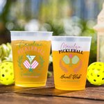 Gepersonaliseerde Pickleball Paddles Shatterproof Food Grade PP Plastic Cup Set van 10 Party Club Gift voor Pickleball Fans