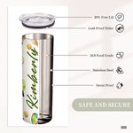 Pickleball coloré personnalisé 20oz Skinny Tumbler avec nom et paille Graduation Birthday Gift for Sports Lover (Cadeau d'anniversaire pour les amoure