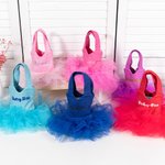 Sac Fourre-tout de Tutu Personnalisé avec Nom Cadeau d'Anniversaire pour les Amoureux de la Danse Classique Ballerine