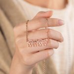 Personalized American Sign Language Necklace with Fingerspelling Name Charm Heartwarming Gift for Deaf ASL Interpreter Teacher