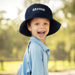 Personalised Multicolour Cotton Bucket Hat with Embroidered Name Beach Party Favor Outdoor Vacation Gift for Family Friends for Adult Toddler