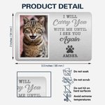 Personalized  I Will Carry You With Me Until I See You Again Dog Cat Photo Wallet Card with Name Birthday Sympathy Gift for Pet Lover