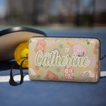 Gepersonaliseerd Retro Bloem Pickleball Balzakje met Naam Verjaardagscadeau voor Sportliefhebber