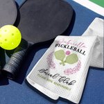 Personalizada Super Absorbente Pickleball Theme Name Waffle Sport Towel Toalla de Té con Clip Regalo de Cumpleaños para los amantes del Pickleball