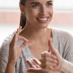 Personalized American Sign Language Necklace with Fingerspelling Name Charm Heartwarming Gift for Deaf ASL Interpreter Teacher