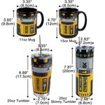 Mug Gobelet Personnalisé avec Nom Motif Outil Électrique Cadeau d'Anniversaire Fête des Pères pour Machiniste Mécanicien Réparateur Homme