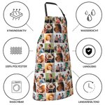 Personalisierte Wasserdichte Schürze mit 9 Fotos Collage und Fronttaschen Geburtstag Hauseinweihung Geschenk für Kochliebhaber