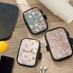 Gepersonaliseerde Retro Flower Pickleball Paddles Water Cup Pouch met verstelbare gesp Verjaardagscadeau voor sportliefhebber