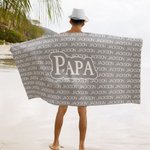 Serviette de plage personnalisée sans sable et à séchage rapide Accessoire d'été Cadeau d'anniversaire pour la famille