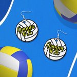 Orecchini da pallavolo in legno personalizzati con nome e numero Regalo di compleanno per chi ama la pallavolo