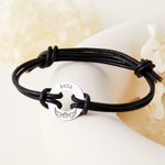 Personalizada Grabado Angel Wings Pet Paw Print Pulsera de cuerda de cuero con nombre Memorial Simpatía Regalo para Pet Lovers