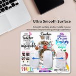 Personalised Fun Cartoon Pencil Apple Teach Love Inspire Non-slip Mouse Pad with Name Appreciation Back to School Gift for Teacher
