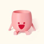 Personalised 3D Printed Cute Smile Face Crochet Knitting Yarn Bowl with Name Multicolour Available Funny Birthday Gift for Mom Grandma