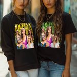Personalised 5 Photos Vintage Bootleg Rap T-Shirt Sweatshirt with Name Friendship Birthday Gift for Women