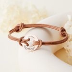 Personalizada Grabado Angel Wings Pet Paw Print Pulsera de cuerda de cuero con nombre Memorial Simpatía Regalo para Pet Lovers
