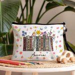 Personalised Spring Wildflowers Book Design Pencil Case with Book Title and Name Back to School Appreciation Gift for Teacher Reading Lover