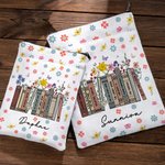 Personalisierte wasserdichte Frühling Wildblumen Buchhülle Abdeckung mit Buchtitel und Name zurück zu Schule Anerkennung Geschenk für Lehrer Lesen Lie