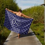 Serviette de plage personnalisée sans sable et à séchage rapide Accessoire d'été Cadeau d'anniversaire pour la famille