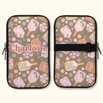 Gepersonaliseerde Retro Flower Pickleball Paddles Water Cup Pouch met verstelbare gesp Verjaardagscadeau voor sportliefhebber