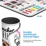 Personalised Fun Cartoon Pencil Apple Teach Love Inspire Non-slip Mouse Pad with Name Appreciation Back to School Gift for Teacher